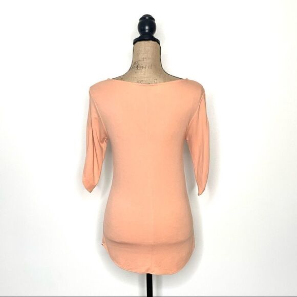 Ann Taylor Peach Petal Sleeve Round Neck Top - Picture 7 of 9